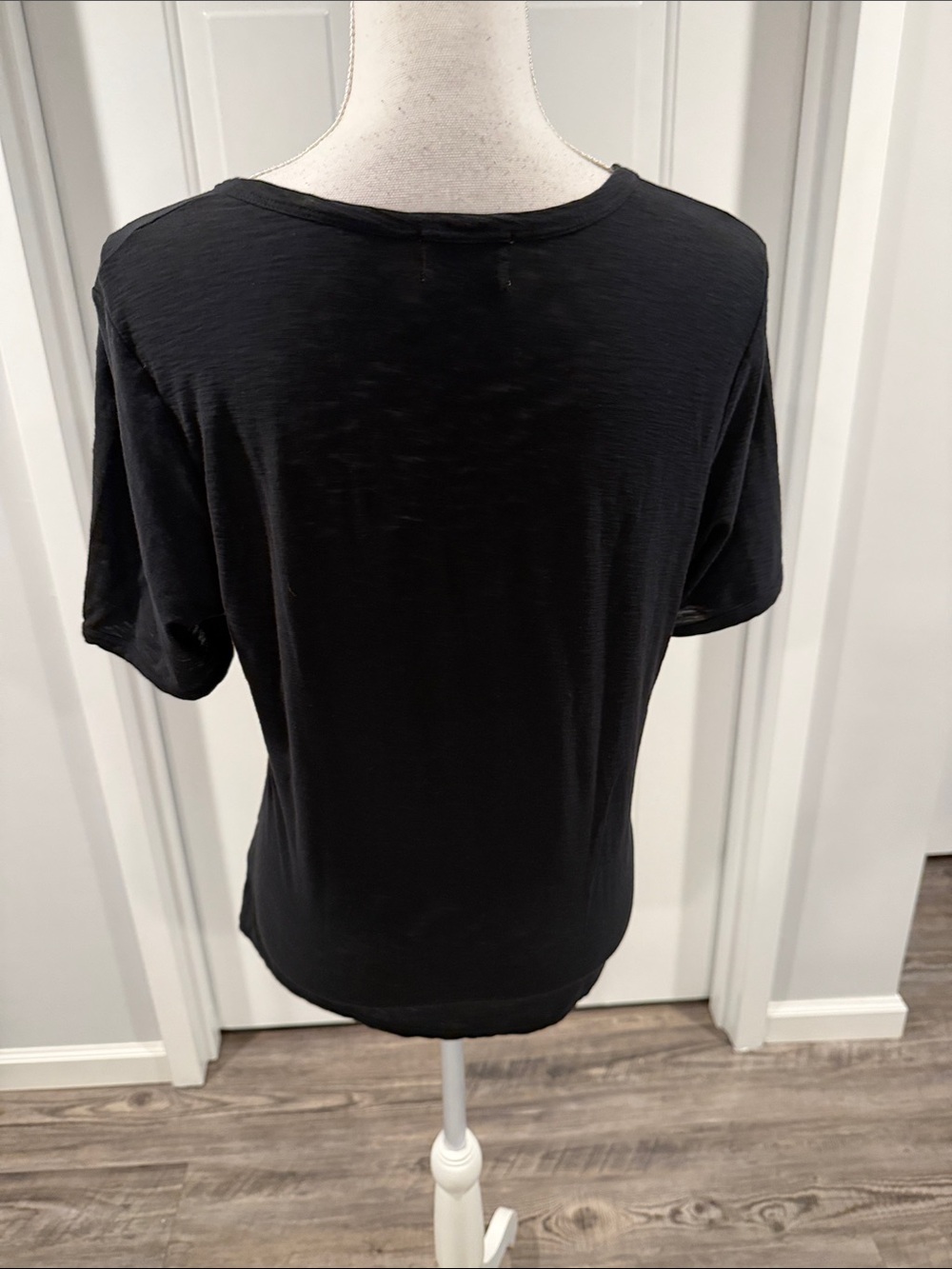 Nation LTD Demi Henley Top Size M Black Elbow Sleeve - Picture 4 of 11